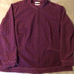 CJ Banks women’s Zip Up Jacket Plum 3X